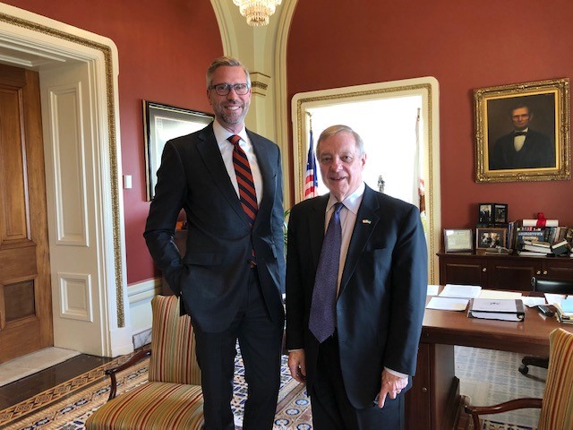 DURBIN DISCUSSES RETIREMENT SECURITY WITH ILLINOIS STATE TREASURER